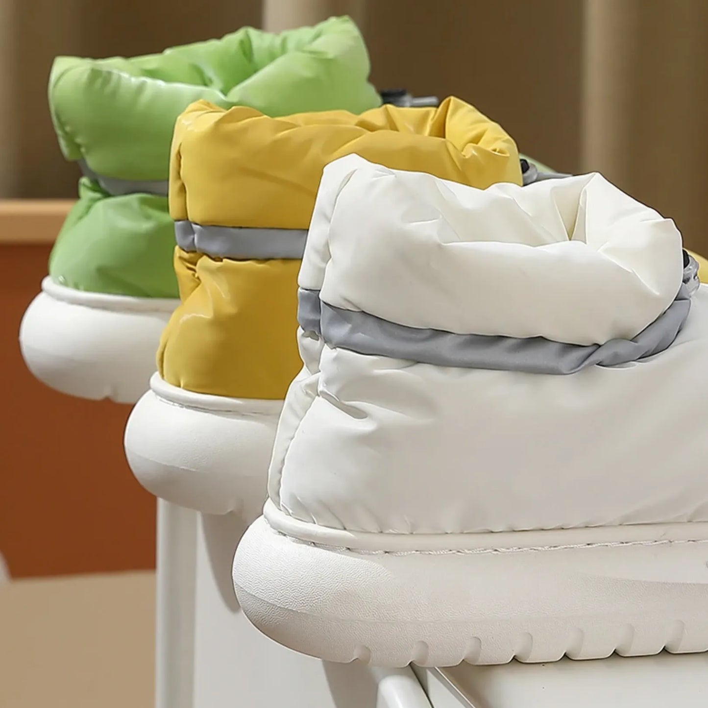 Waterproof Candy Colors Chunky Ankle Snow Boots