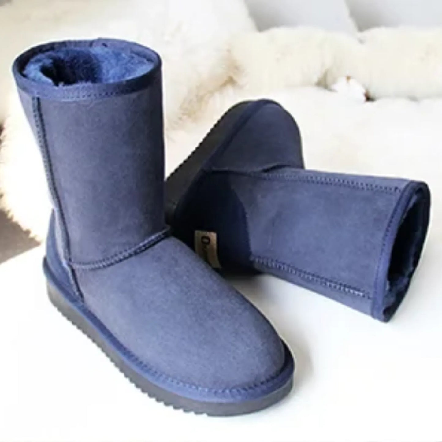 Luxury Sheepskin Mid-Calf Snow Boots