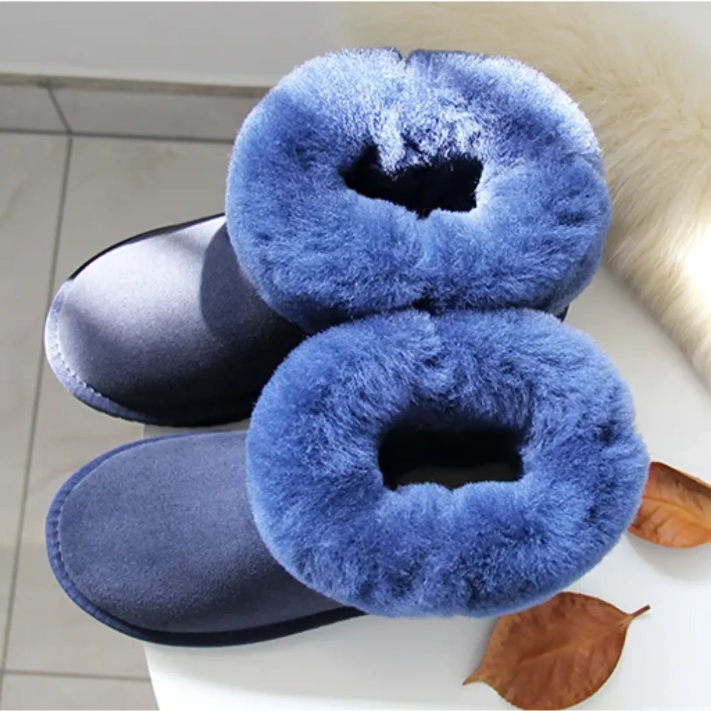 Luxury Sheepskin Mid-Calf Snow Boots