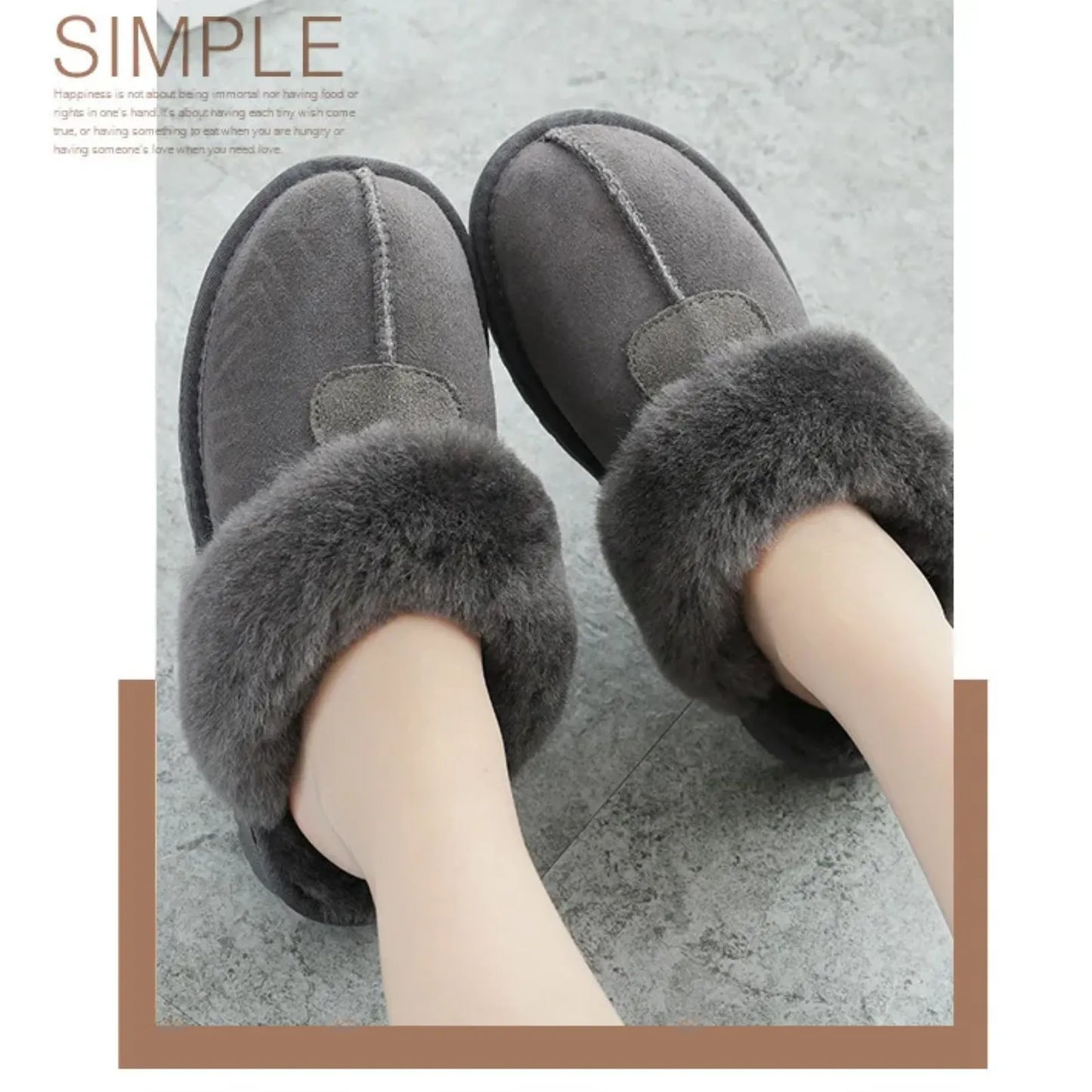 Sheepskin Fur Caterpillar Home Slippers