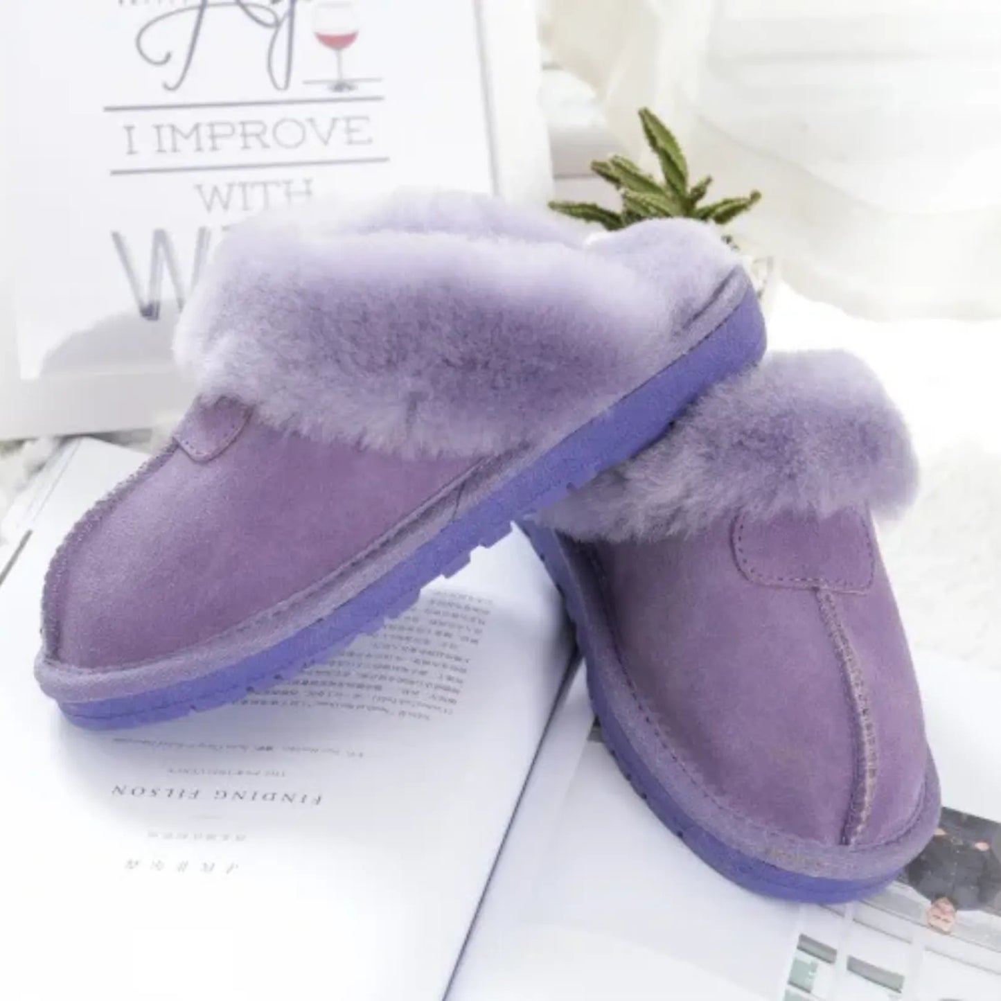 Sheepskin Fur Caterpillar Home Slippers