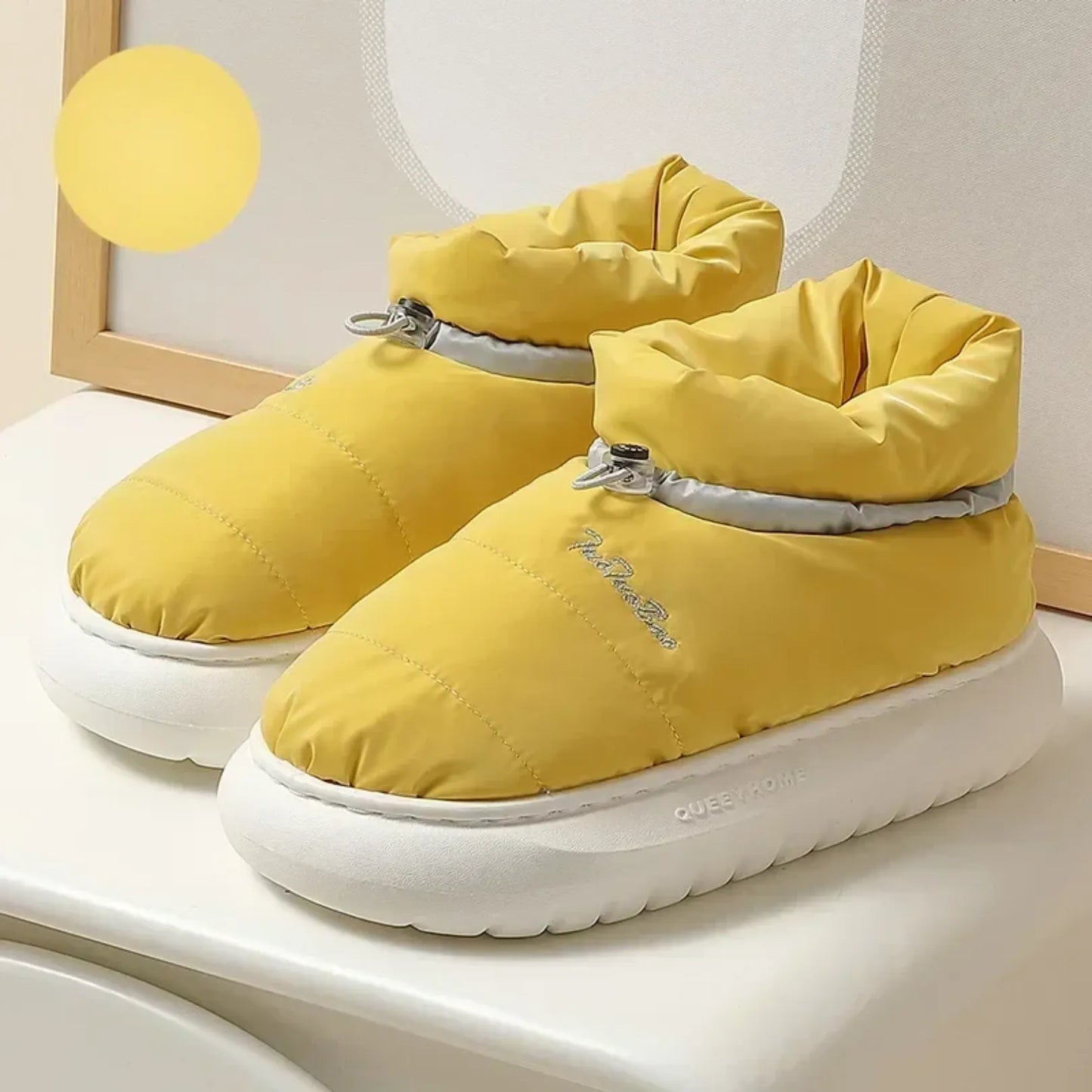 Waterproof Candy Colors Chunky Ankle Snow Boots