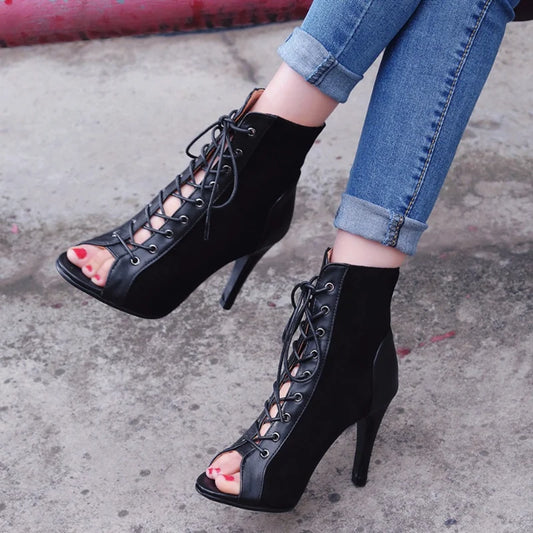 Summer High Heels Ankle Boots For Women