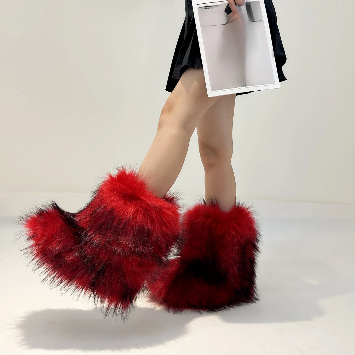 Luxury Fluffy Faux Fur Snow Boots