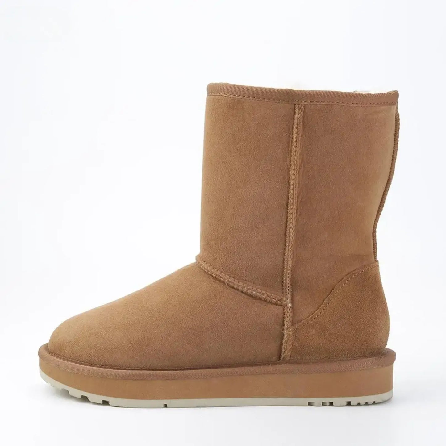 Cow Suede Fur-Lined Snow Boots