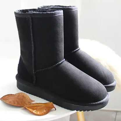 Luxury Sheepskin Mid-Calf Snow Boots