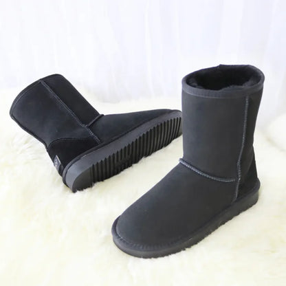 Luxury Sheepskin Mid-Calf Snow Boots