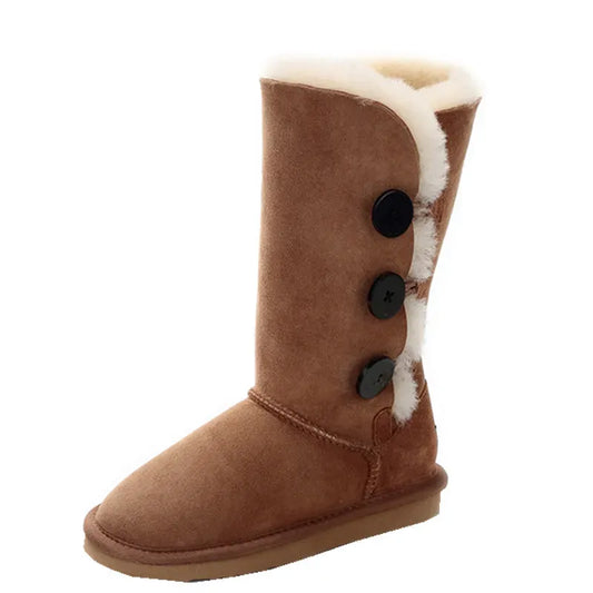 Women's Mid-Calf Sheepskin Winter Boots