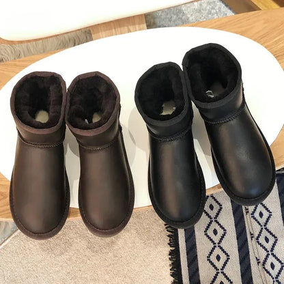 Genuine Shearling Water Resistance Winter Boots