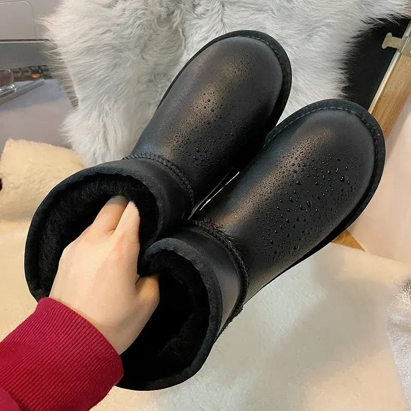 Genuine Shearling Water Resistance Winter Boots