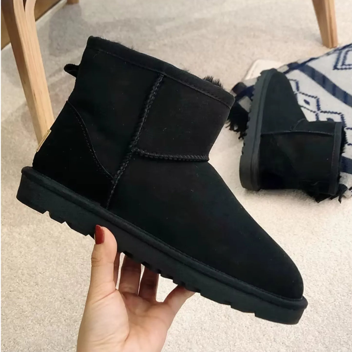 Genuine Shearling Water Resistance Winter Boots