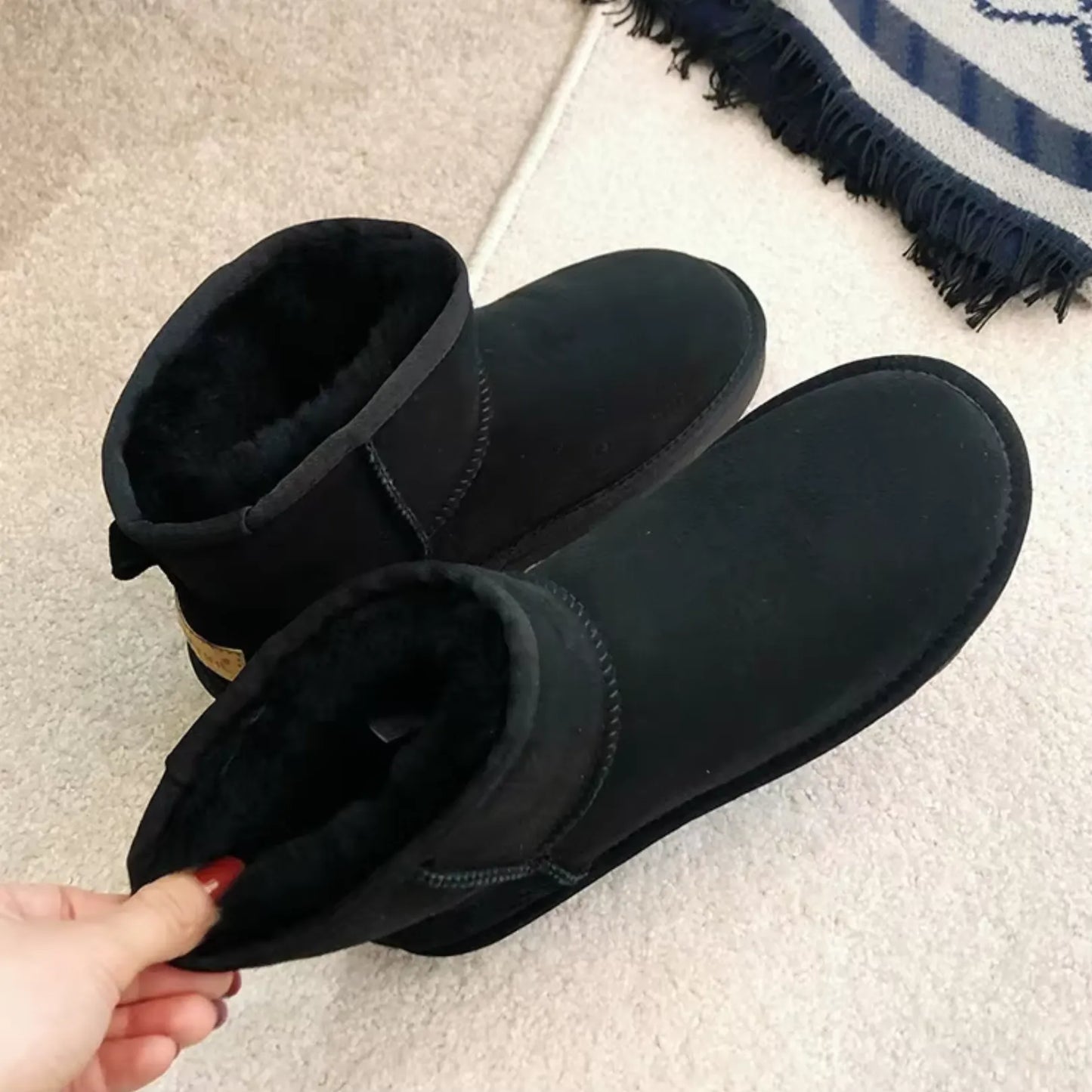 Genuine Shearling Water Resistance Winter Boots