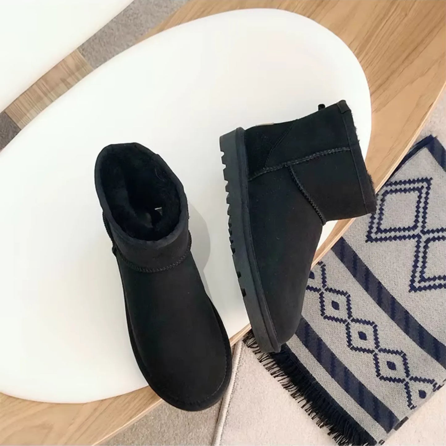 Genuine Shearling Water Resistance Winter Boots