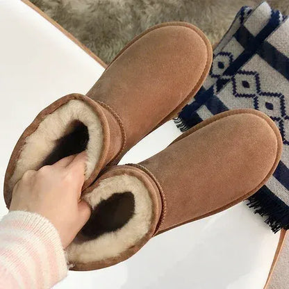 Genuine Shearling Water Resistance Winter Boots