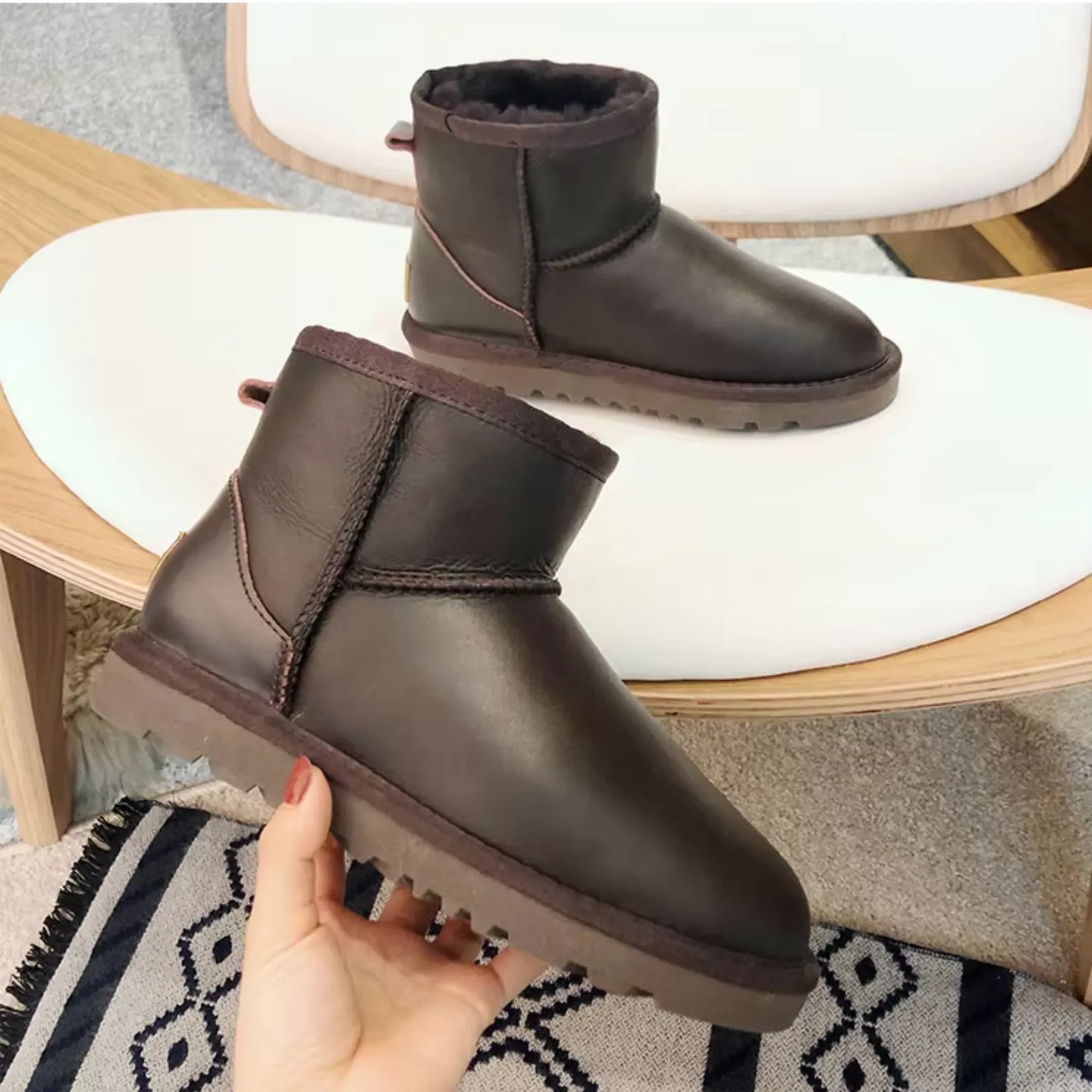 Genuine Shearling Water Resistance Winter Boots