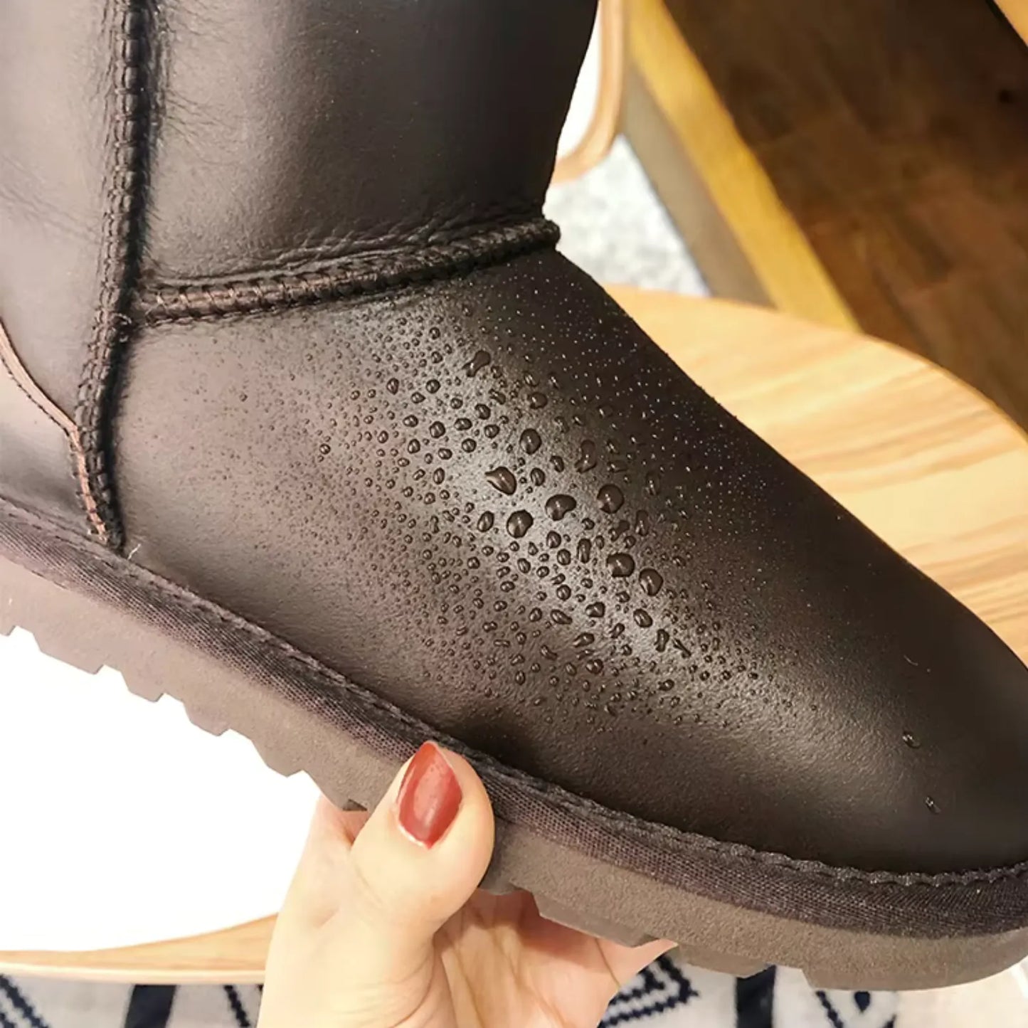 Genuine Shearling Water Resistance Winter Boots