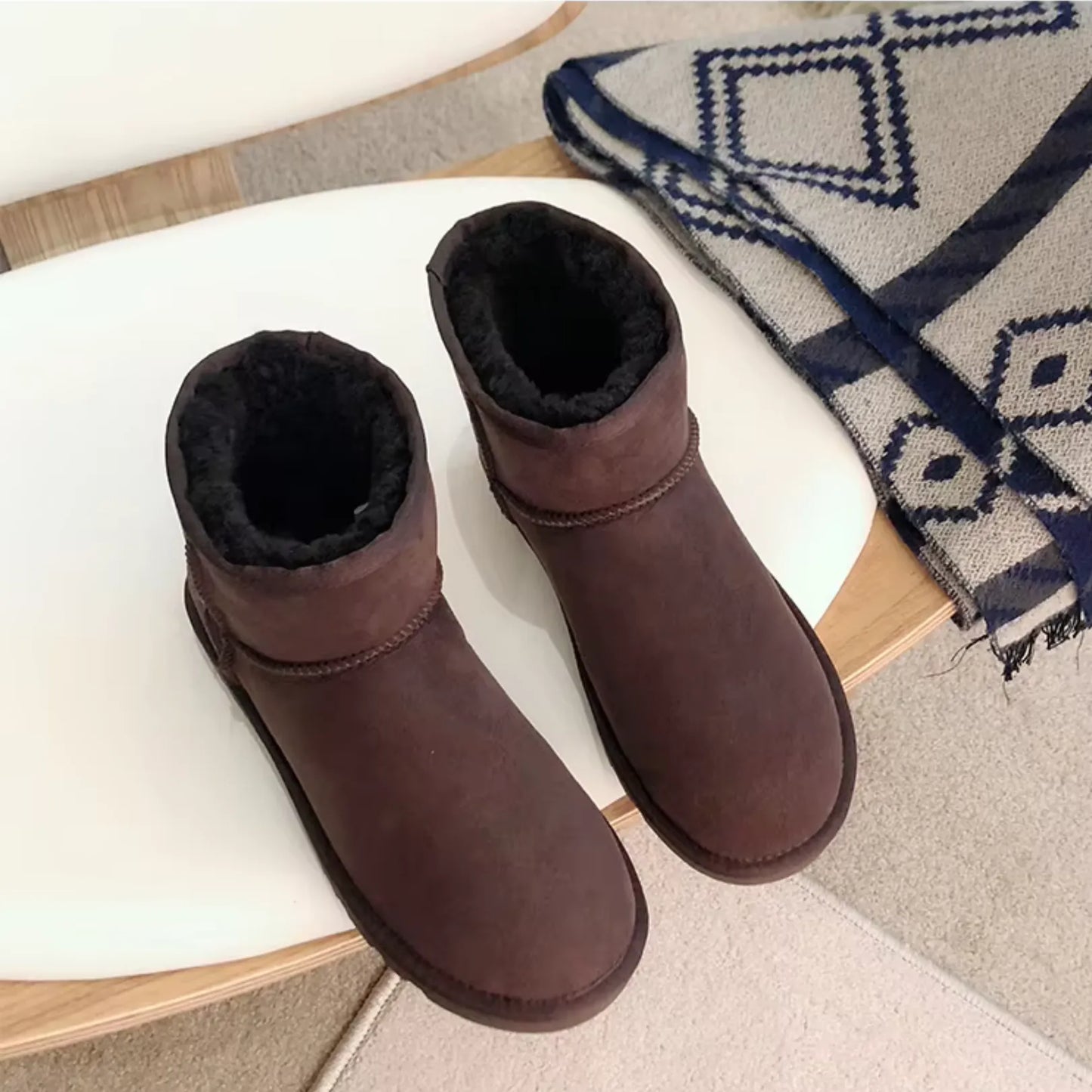 Genuine Shearling Water Resistance Winter Boots