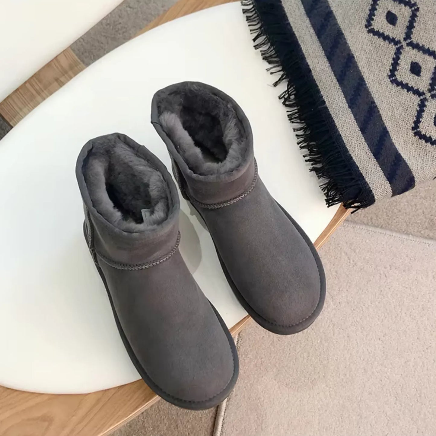 Genuine Shearling Water Resistance Winter Boots