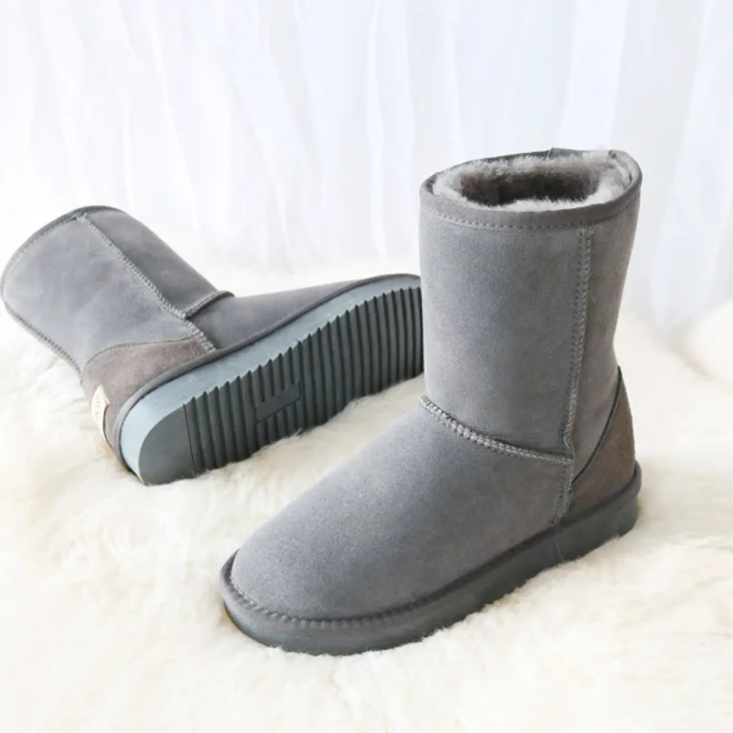 Luxury Sheepskin Mid-Calf Snow Boots