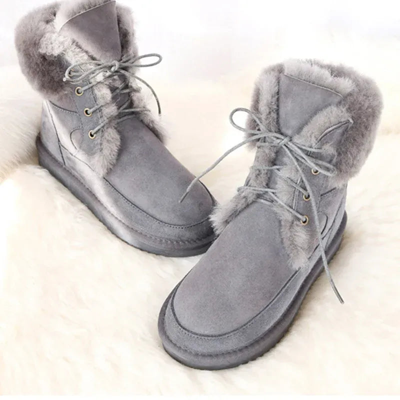 Genuine Australian Sheepskin Leather Snow Boots