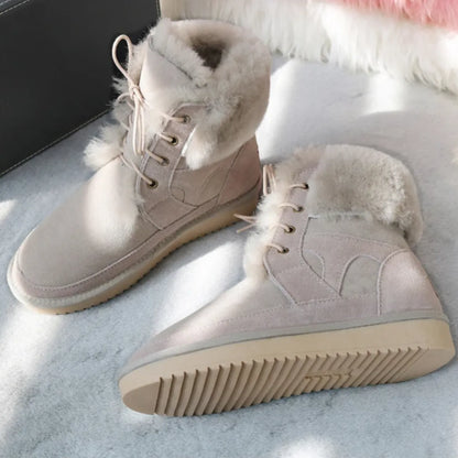 Genuine Australian Sheepskin Leather Snow Boots