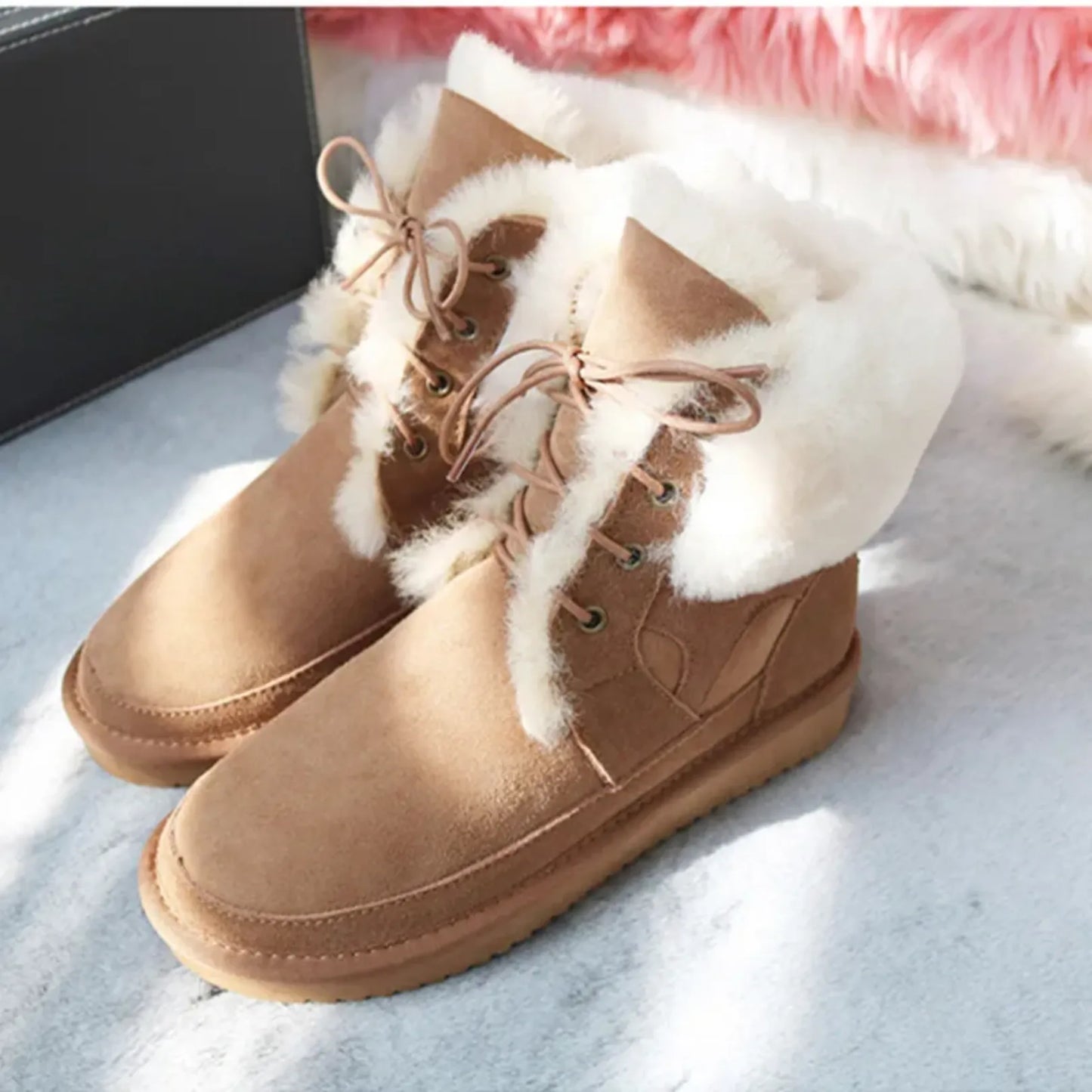 Genuine Australian Sheepskin Leather Snow Boots