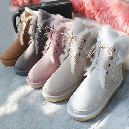 Genuine Australian Sheepskin Leather Snow Boots