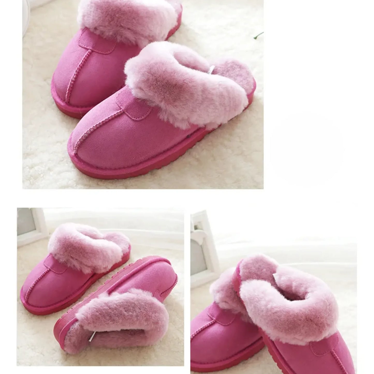 Sheepskin Fur Caterpillar Home Slippers