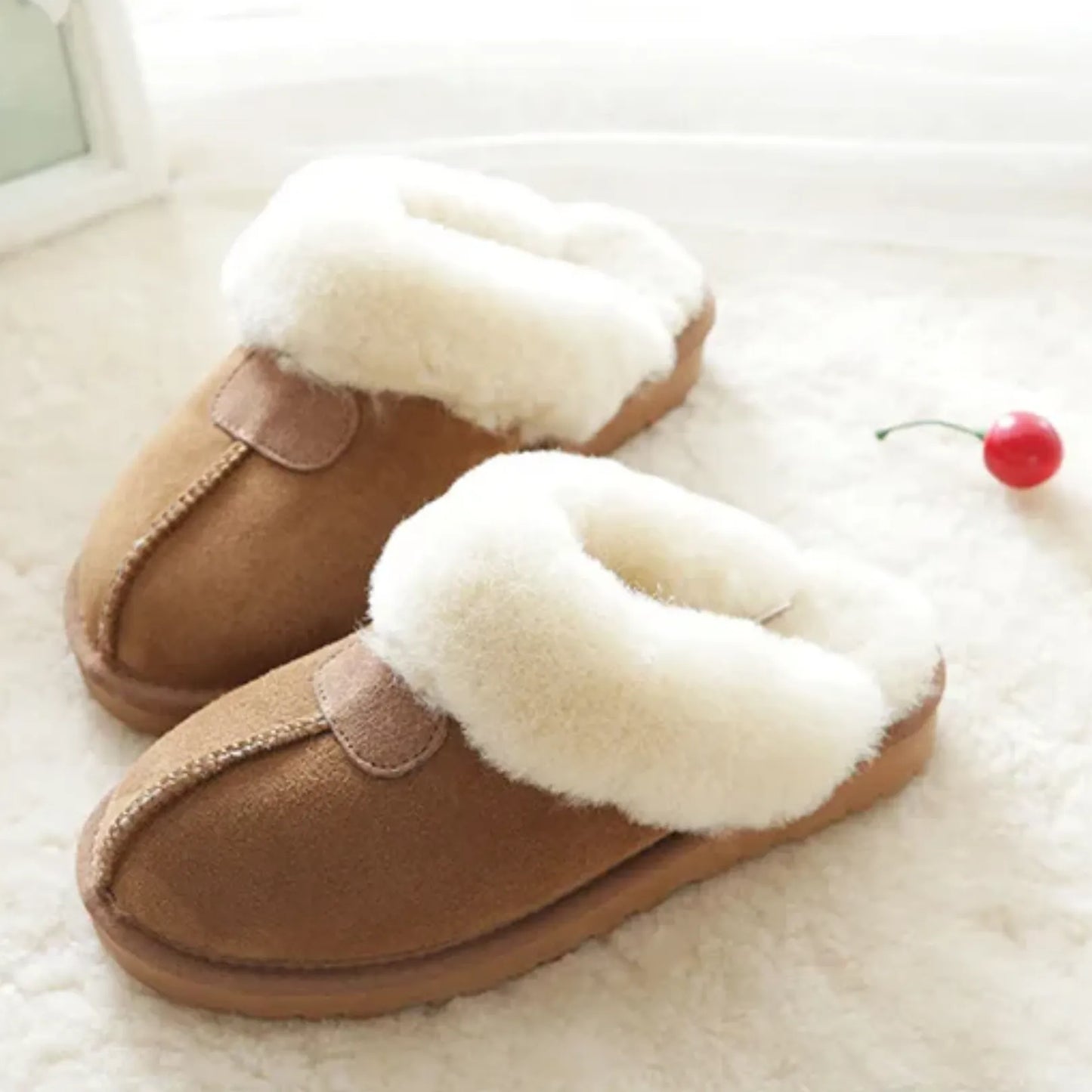 Sheepskin Fur Caterpillar Home Slippers