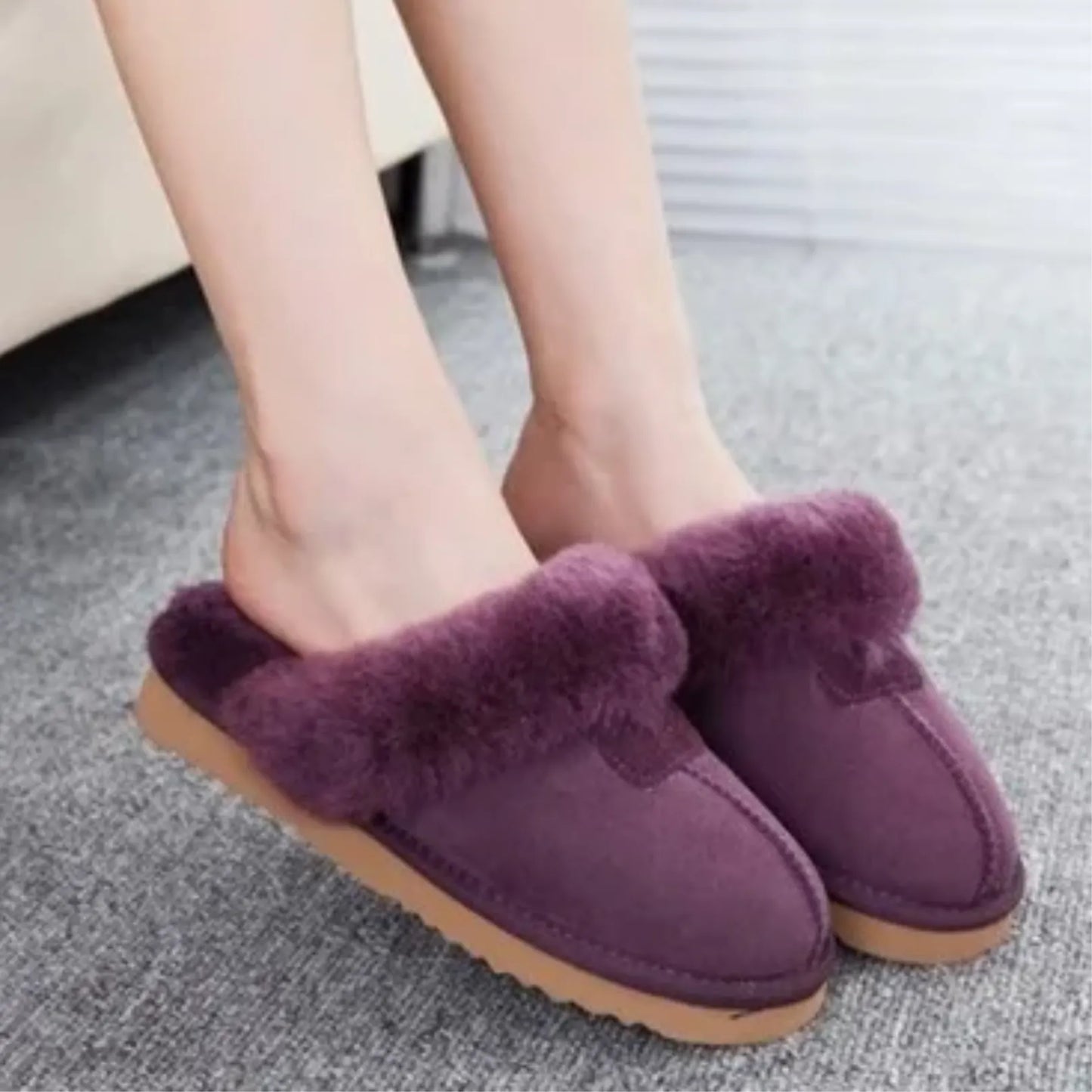 Sheepskin Fur Caterpillar Home Slippers