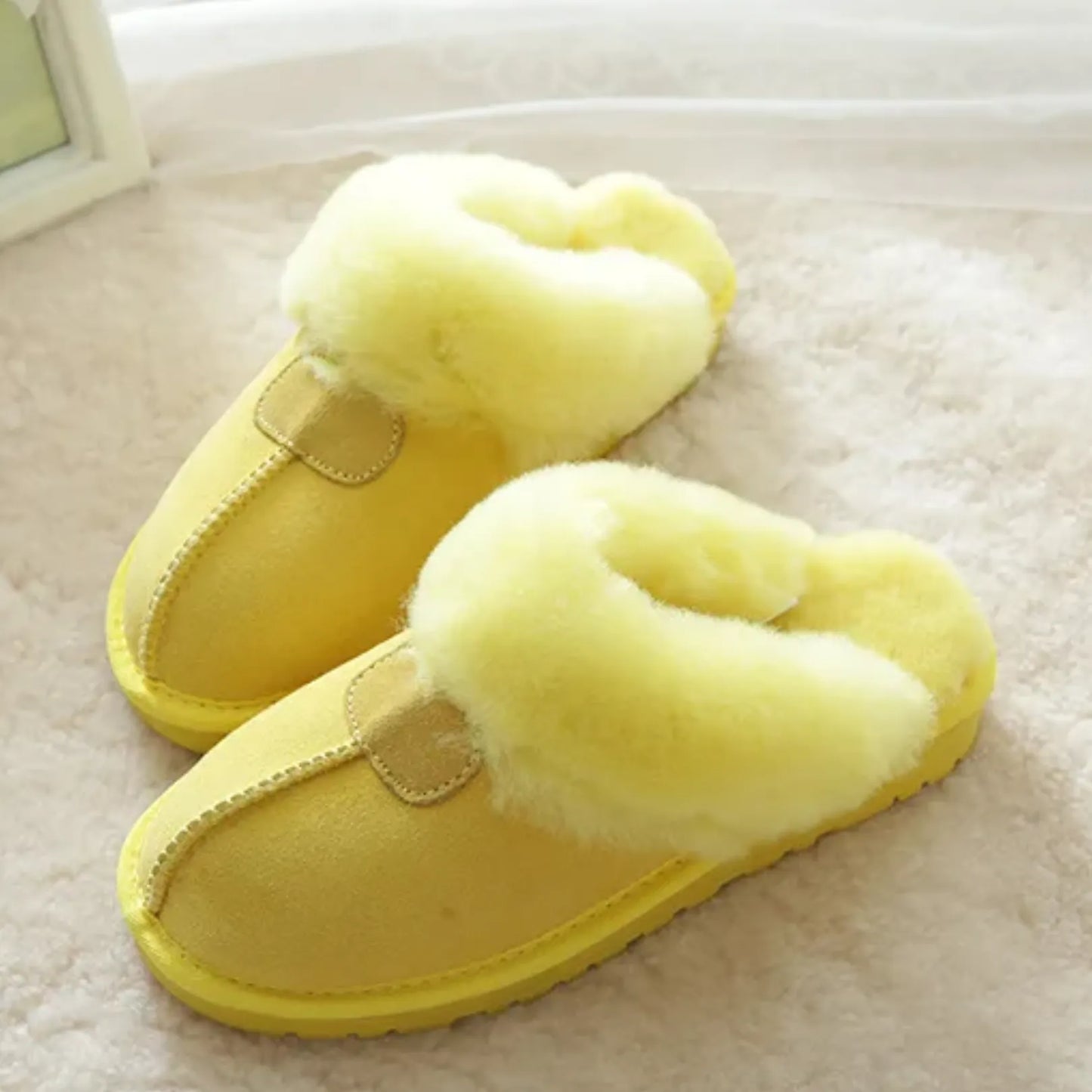 Sheepskin Fur Caterpillar Home Slippers